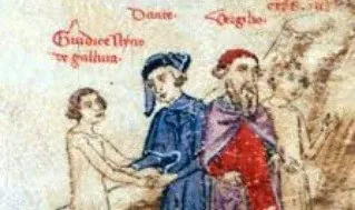 Miniatura medievale del giudice Nino Visconti